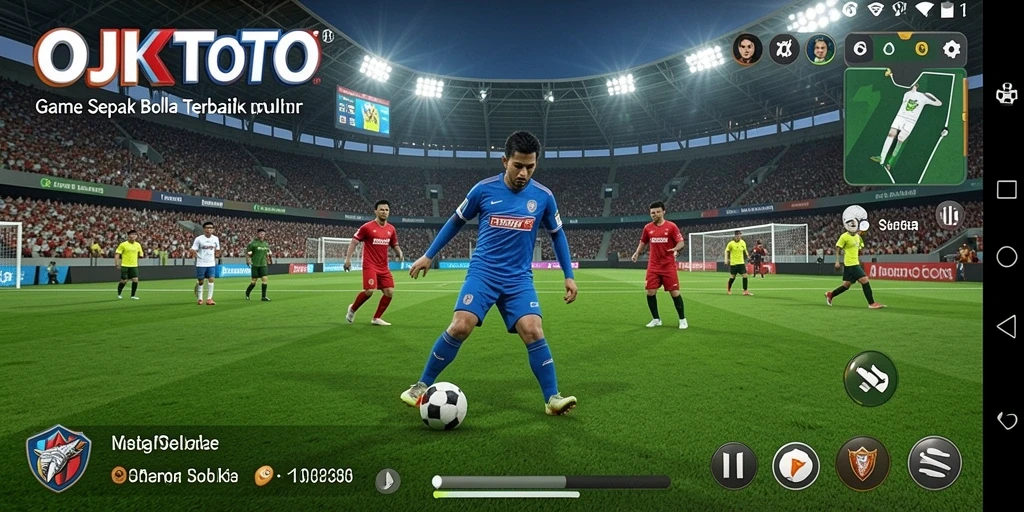Screenshot gameplay OJKTOTO yang menampilkan serunya pertandingan sepak bola.