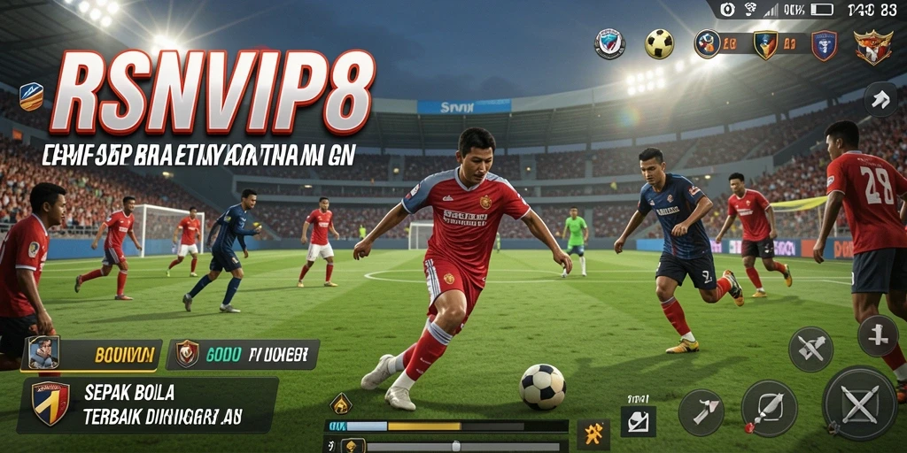 Tampilan gameplay RSNVIP8 dengan aksi sepak bola yang menegangkan.